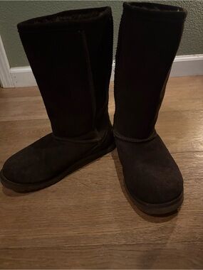 Circo Tall Black Suede-Look Winter Boots